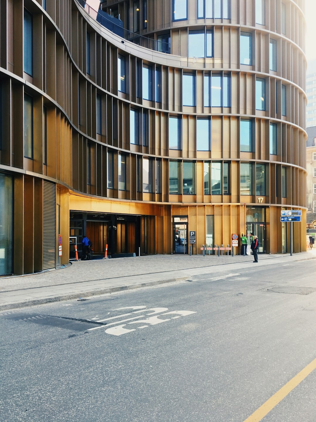 Modern office building exterior in a European city